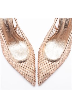 Slingback Greta in mesh e pelle color oro rosa SERGIO LEVANTESI | GRETA6PELLE